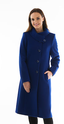 Electric blue wool on sale coat