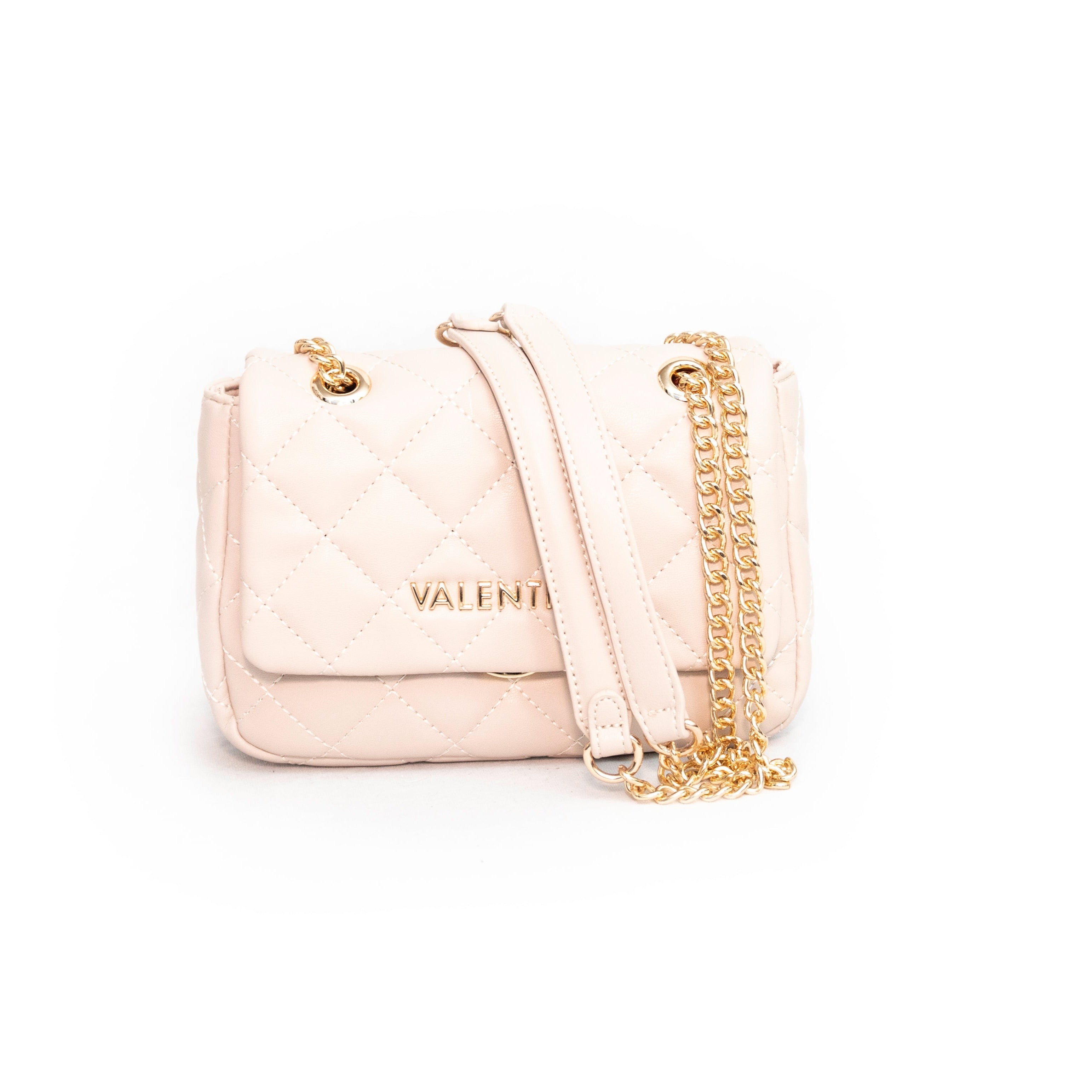 Valentino Ocarina Small Quilted Crossbody Satchel Bag Pearl