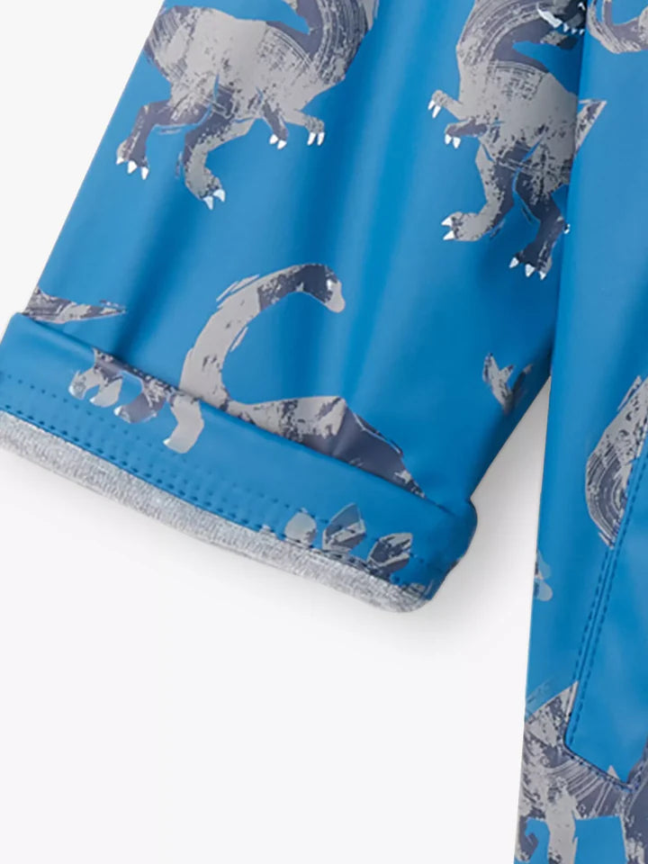 Broken Dino Stamp Rain Jacket - Classic Blue