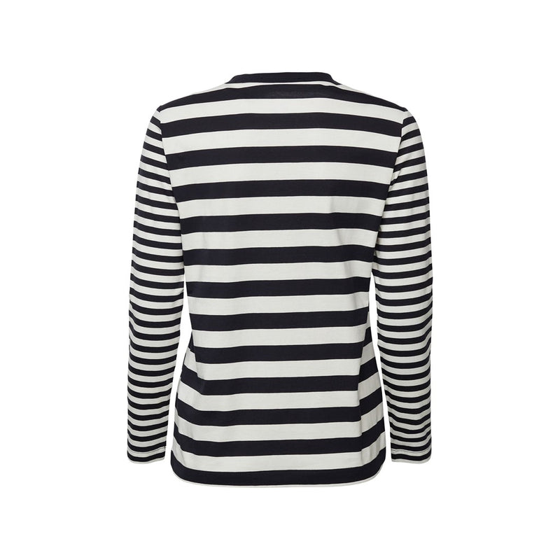 Stripe Round Neck Jumper - Navy