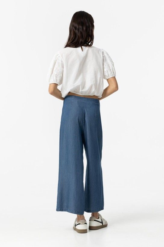 Gavin 1 Wide Leg Trouser - Blue