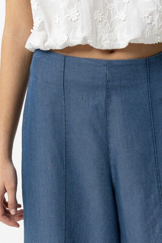 Gavin 1 Wide Leg Trouser - Blue