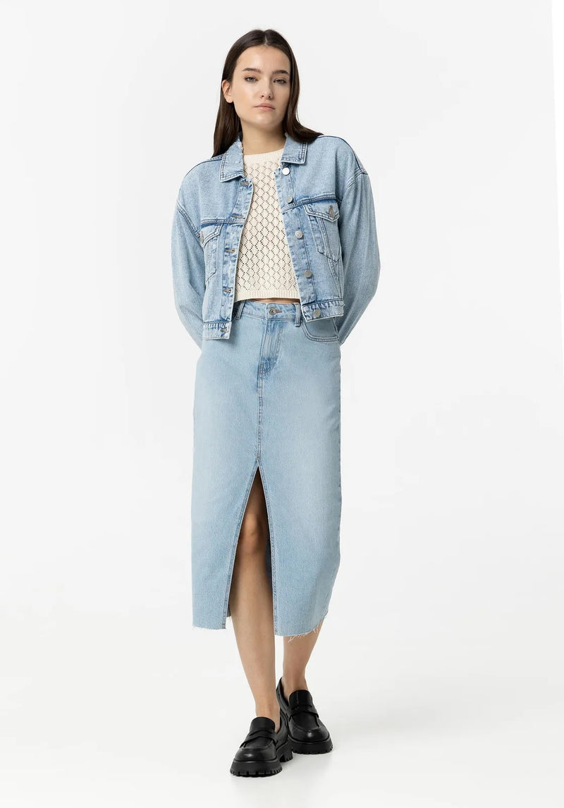 Stefani 2 Denim Skirt - Light Blue