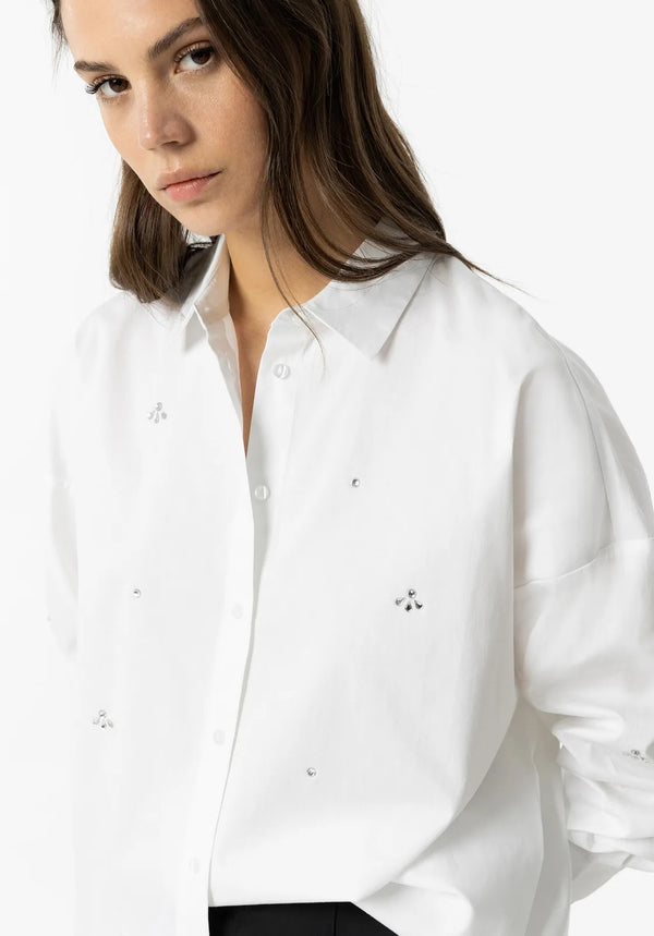 Strassy Long Sleeve Shirt - Star White