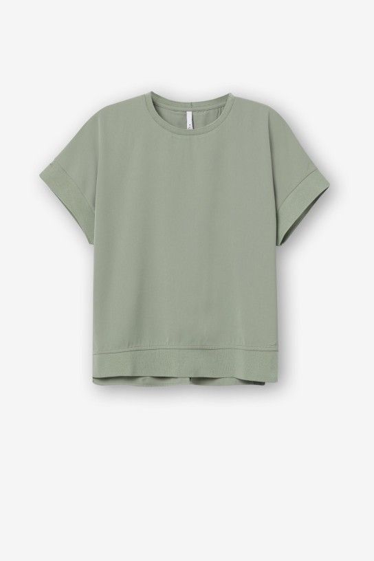 Trufa 4 Short Sleeve Blouse - Patina Green