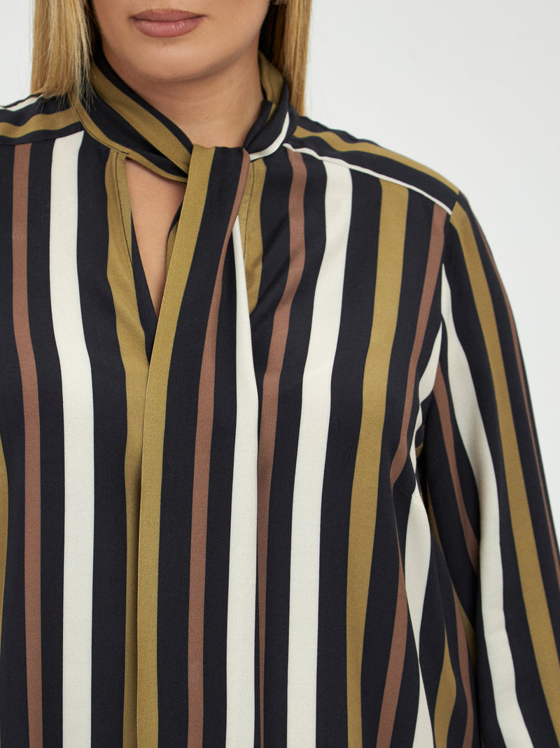 STRIPE SHIRT - Khaki