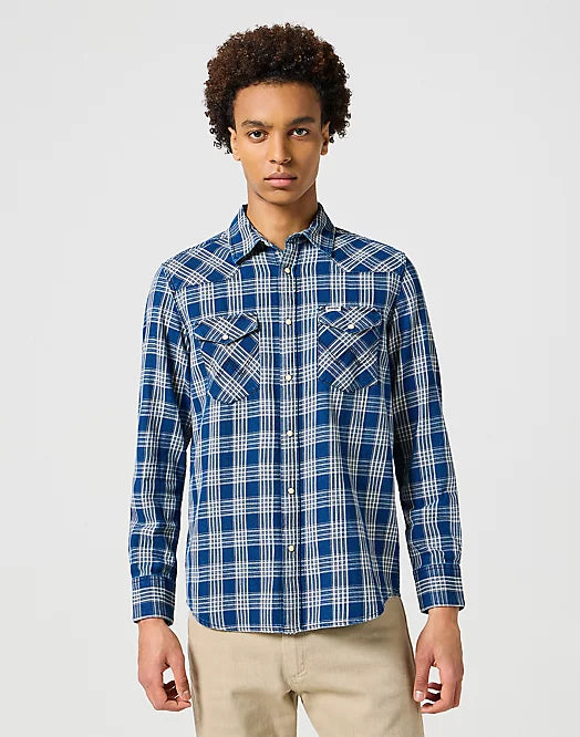 Western Indigo Shirt - Dark Wash