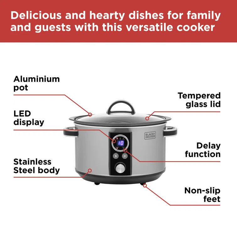 6.5L Digital Slow Cooker