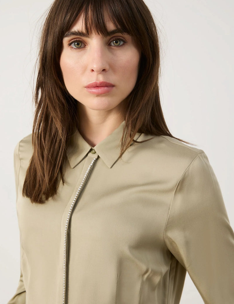 Diamonds & Jade Blouse - New Sage