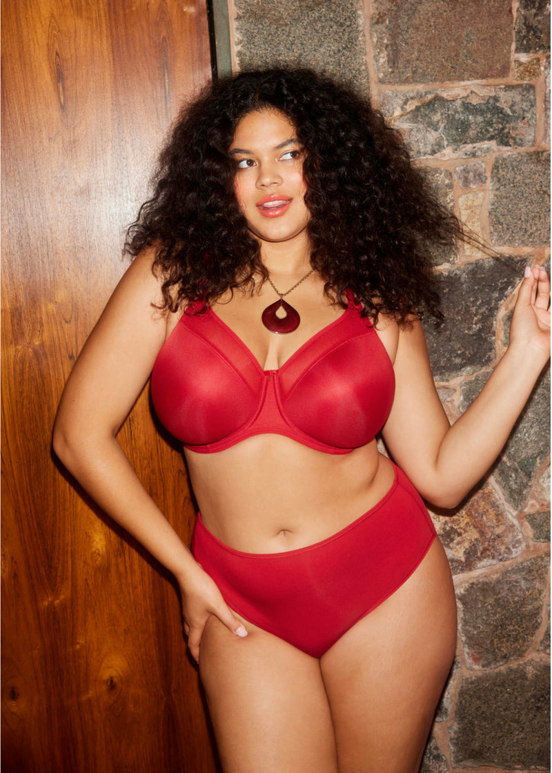 Smooth UW Moulded Non Padded Bra - Haute Red