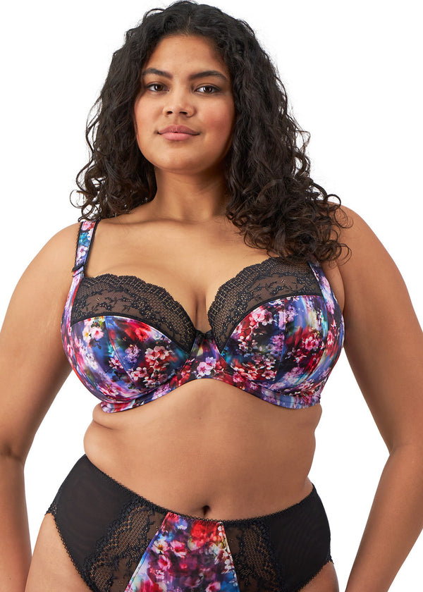 Lucie Underwire Plunge Bra - Cherry Blossom