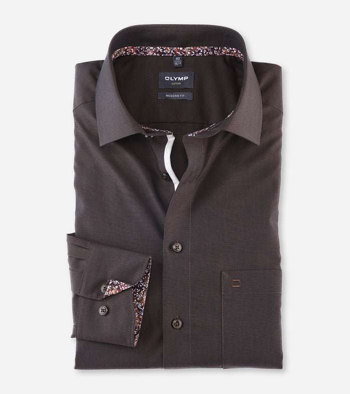 Modern Fit Shirt - Brown