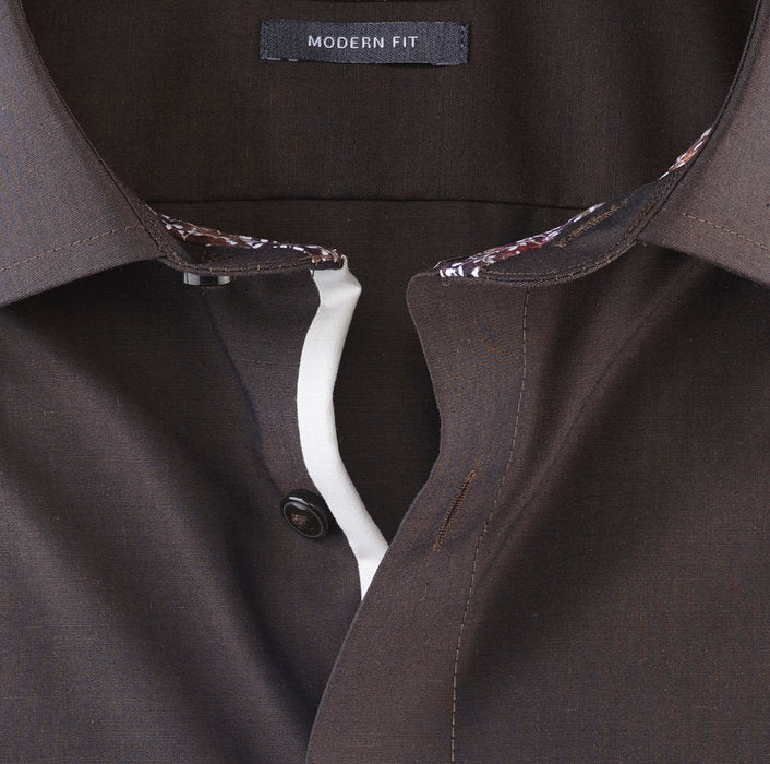 Modern Fit Shirt - Brown