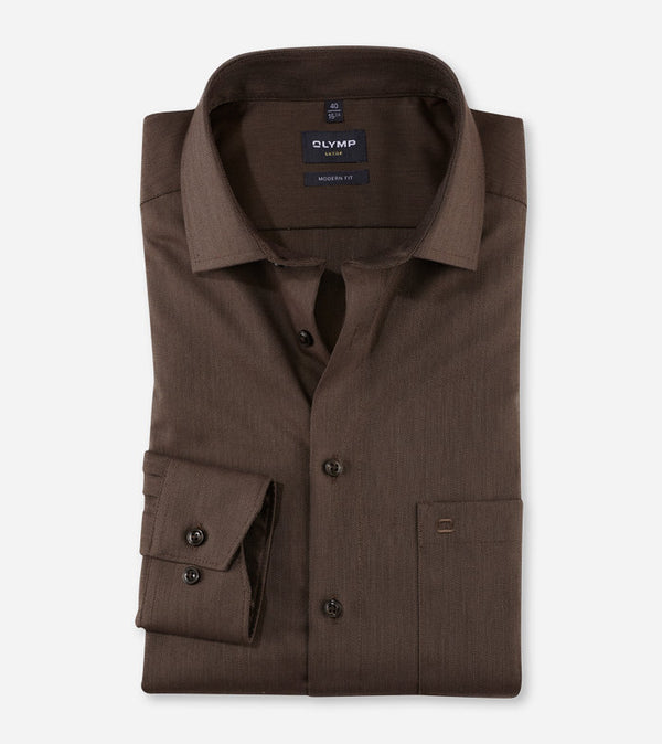 Modern Fit Shirt - Brown