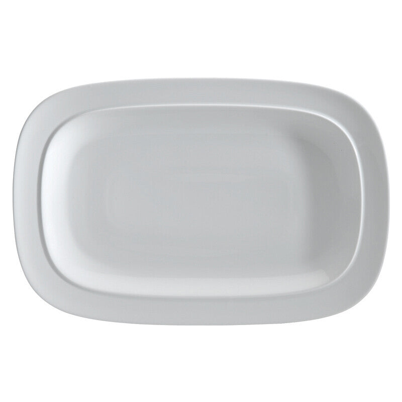 White Squares Large Rectangular Platter