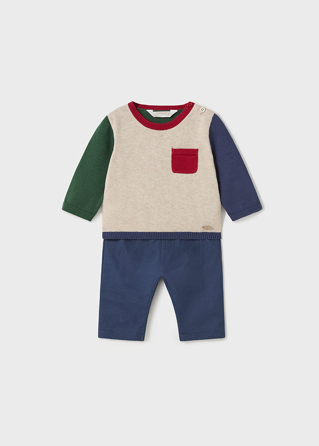 Jersey And Long Trousers Set - Pine