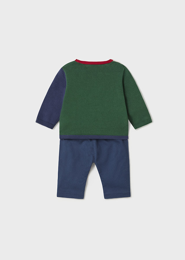 Jersey And Long Trousers Set - Pine