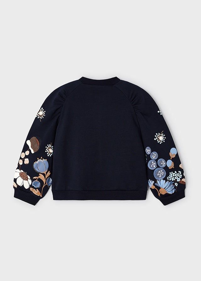 Embroidered Jumper - Navy