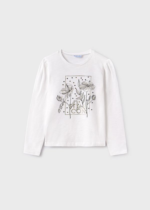 Long Sleeve Graphic T-Shirt - Natural