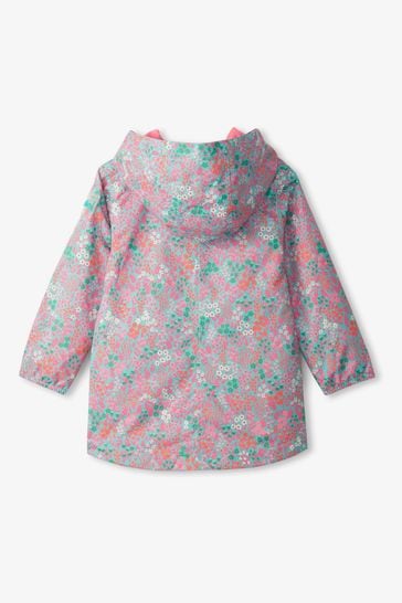 Ditsy Floral Spring Field Jacket - Blue Curacao