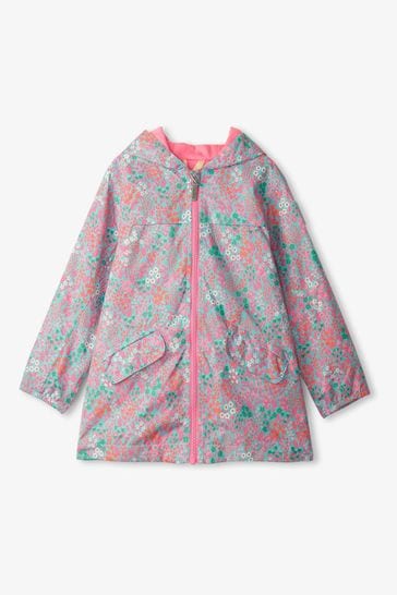 Ditsy Floral Spring Field Jacket - Blue Curacao