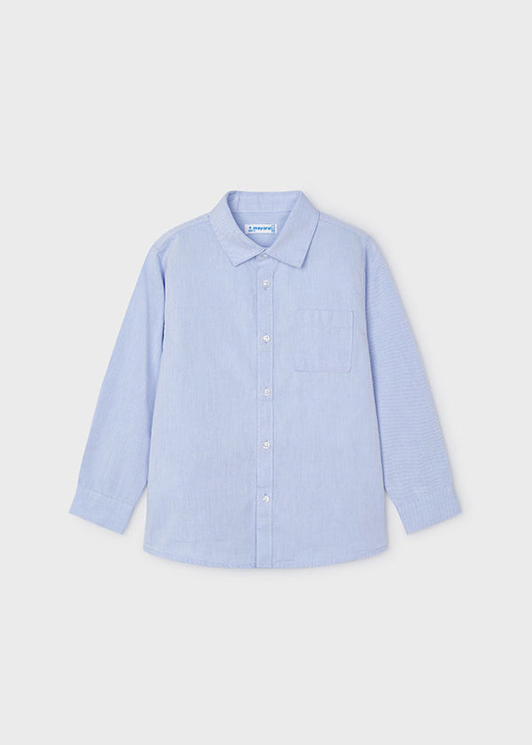 Basic Long Sleeve Shirt - Sky Blue