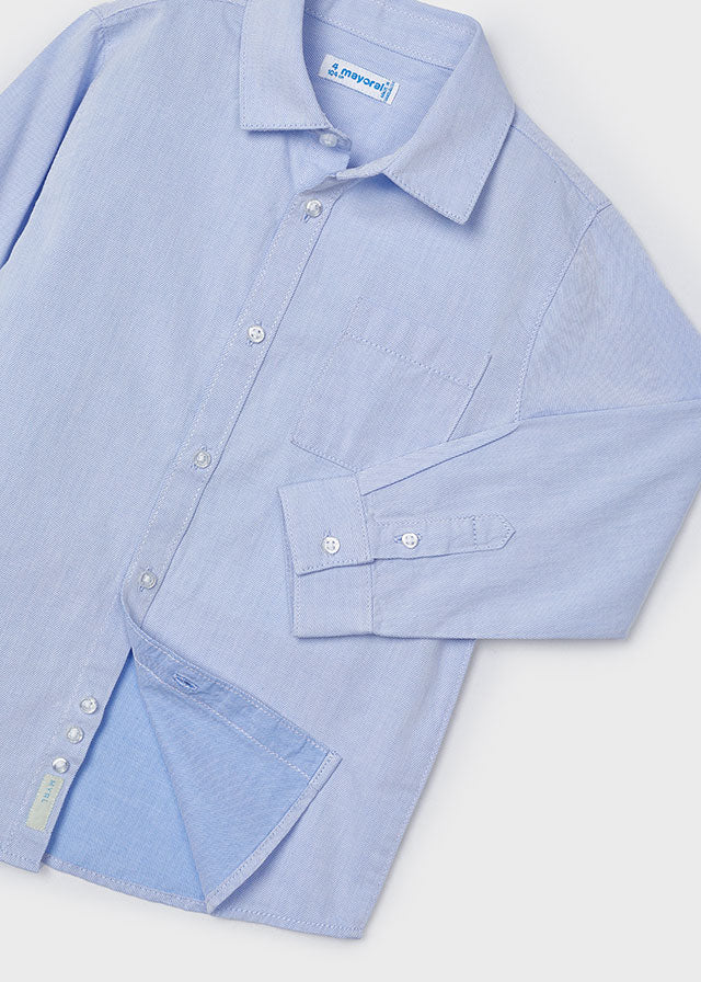 Basic Long Sleeve Shirt - Sky Blue