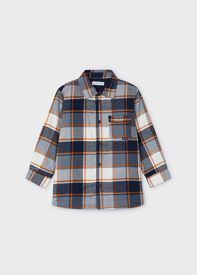 Checked Overshirt - Carrot