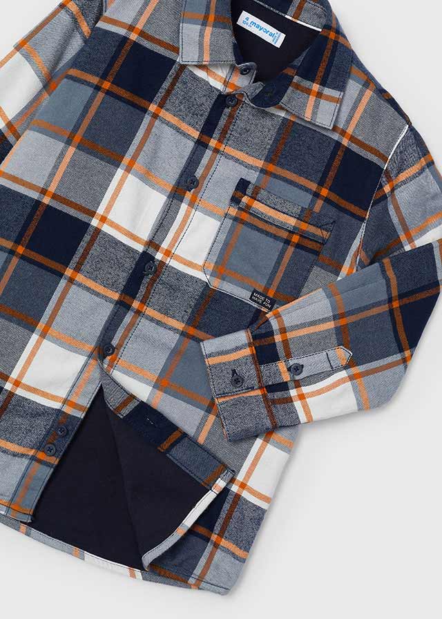 Checked Overshirt - Carrot