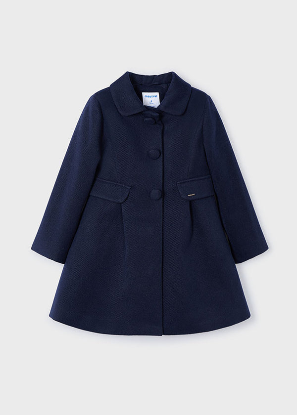 Buttoned Coat - Navy