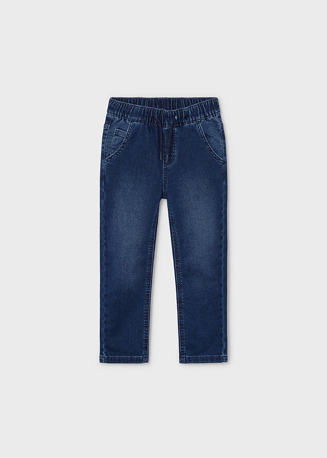 Soft Denim Jogger Jeans - Dark