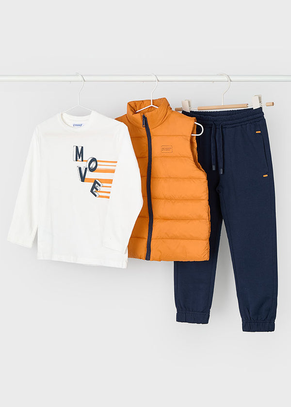 Gilet, T-Shirt & Jogs - Carrot