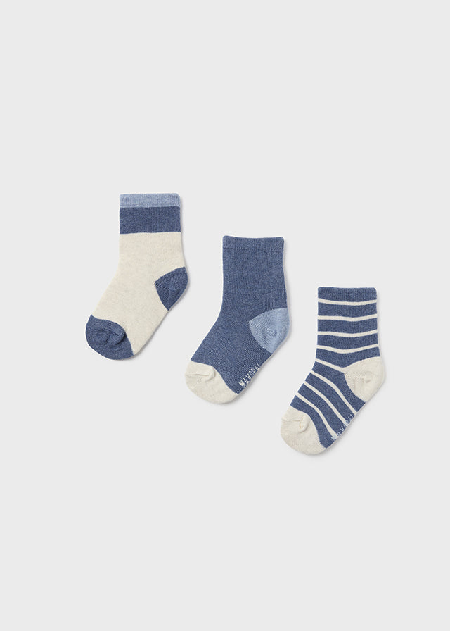 3 Piece Sock Set - Steel