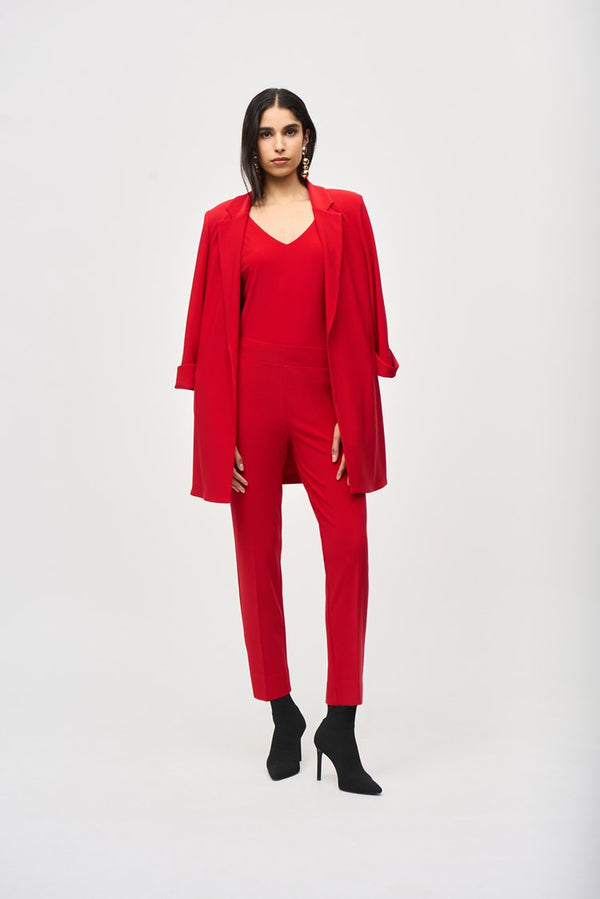 Classic Straight Trouser - Lipstick Red