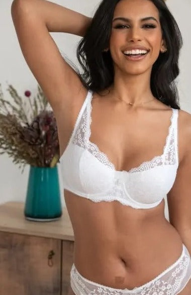 Flora Padded Underwire Bra - White