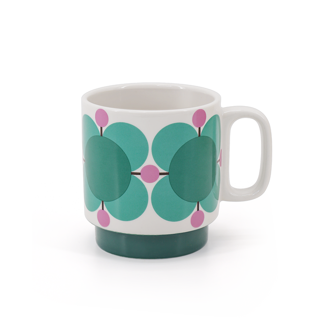 Set of 2 Mugs - Atomic Flower Jewel & Latte