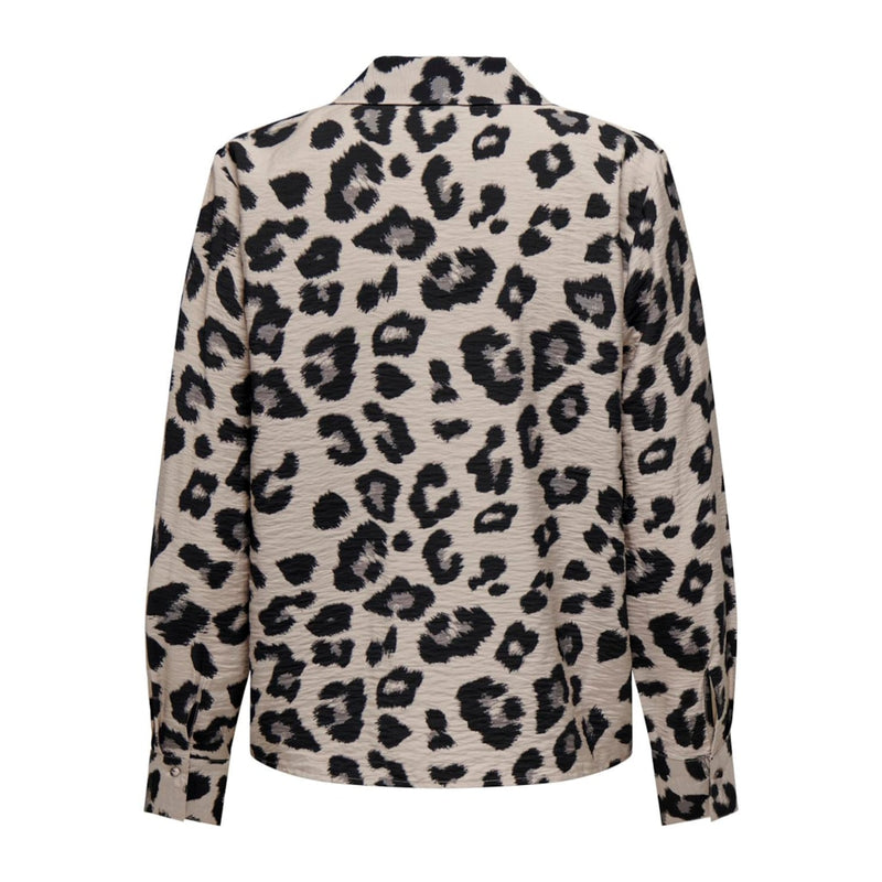 Caroline Leopard Print Shirt - Dove December Sky