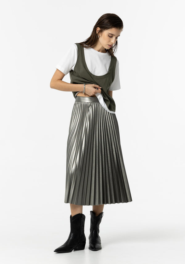 Kyoto Long Skirt - Silver