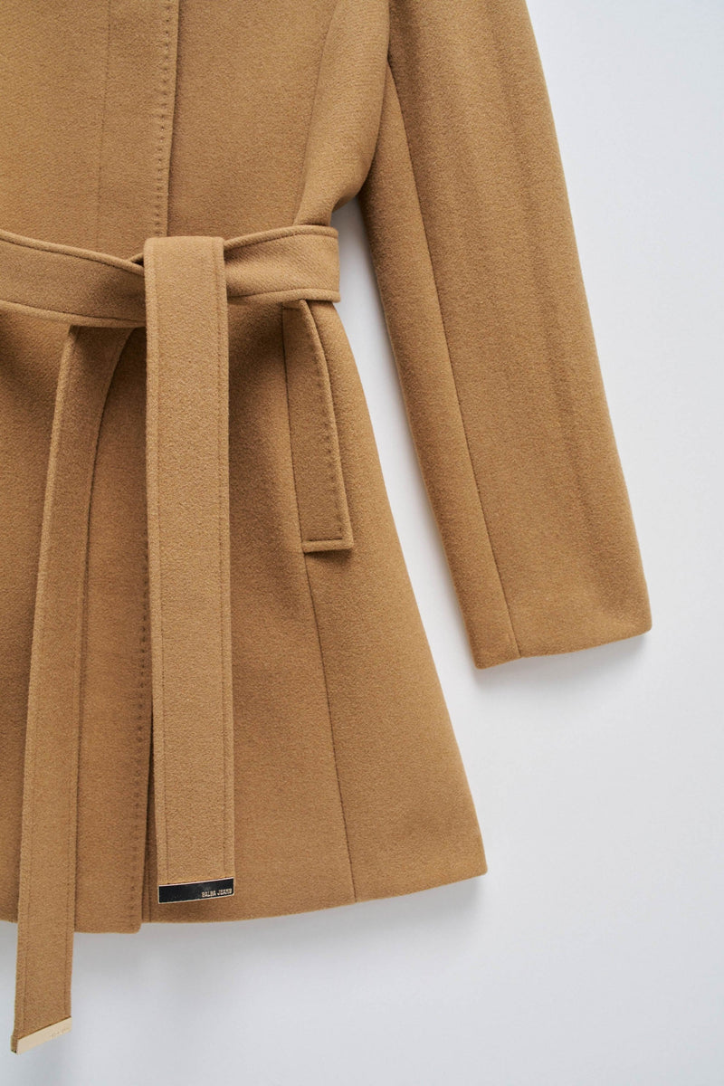 Belted Wool Coat - Brown