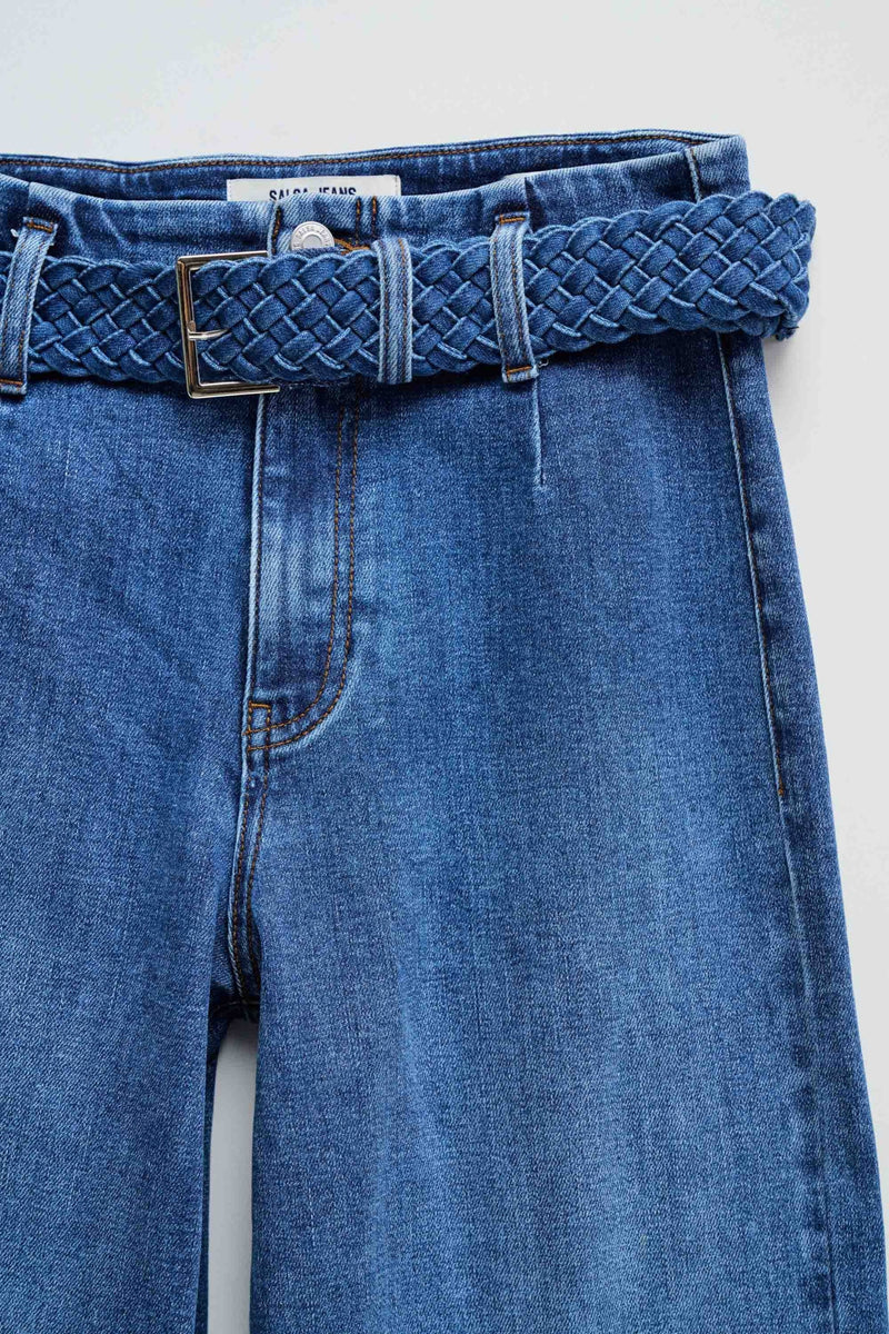 True Wide Cropped Jean - Blue