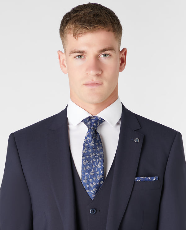 Tie & Pocket Set - Navy1