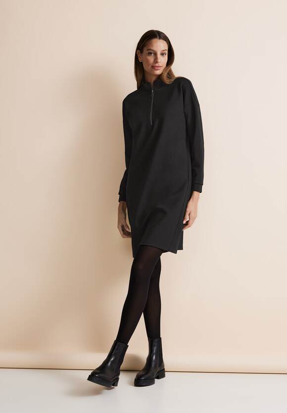 Troyer Sweat Dress - Black