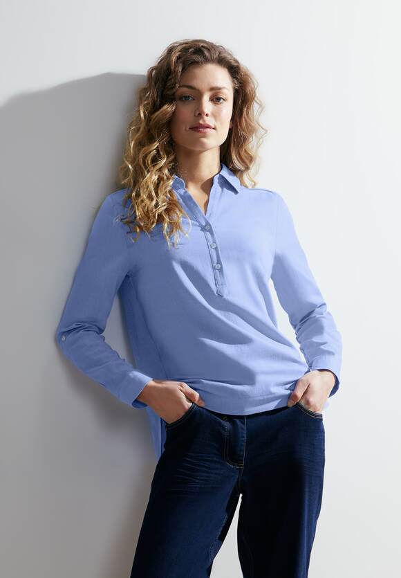 Piqué Blouse - Tranquil Blouse Blue