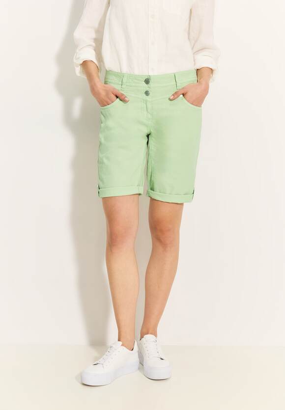 Scarlett Stripe Shorts - Matcha Lime