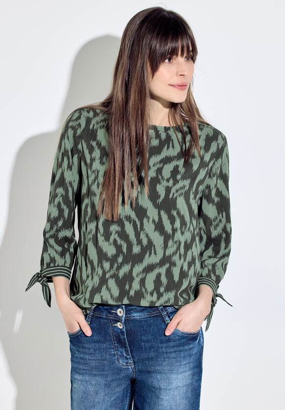 Print Mix Blouse - Strong Khaki