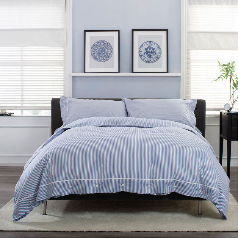 Southport Duvet Cover Set - Blue/White