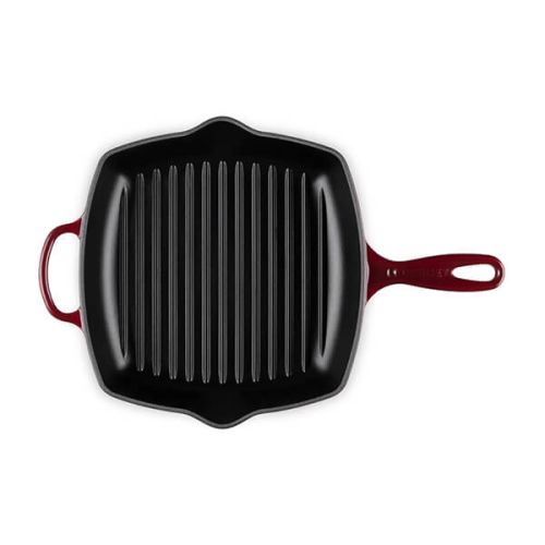 26cm Signature Cast Iron Square Grillit - Garnet