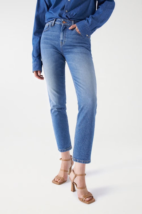 Crop Slim True Jeans - Blue