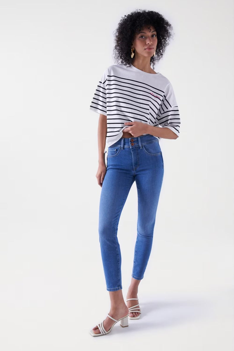 Secret Cropped Skinny - Blue