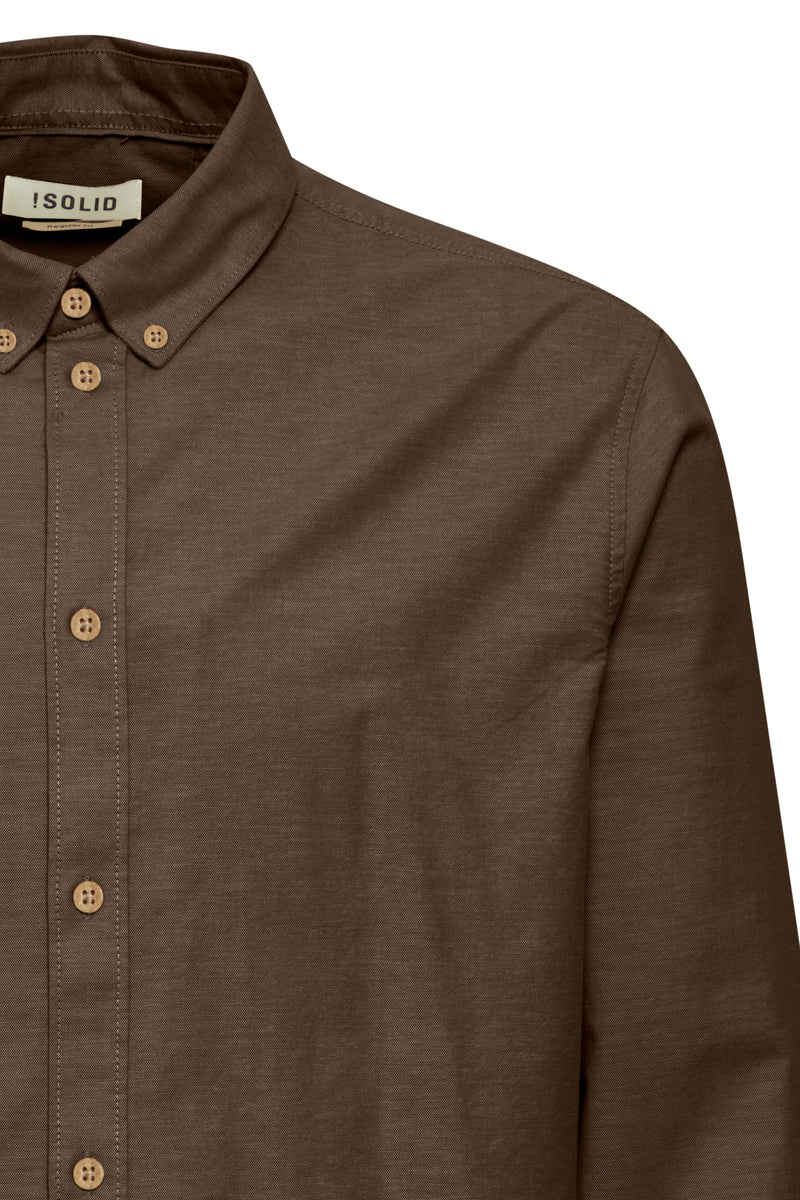 Pete Button Down Shirt - Slate Black Melange